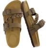 image:imageCUSHIONAIRE Lizzy Cork Footbed Womens Sandals  Comfortable Braided Summer Slip On Slide Sandals for WomenBrown