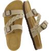 image:imageCUSHIONAIRE Lizzy Cork Footbed Womens Sandals  Comfortable Braided Summer Slip On Slide Sandals for WomenStone