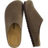 image:imageCUSHIONAIRE Lute Genuine Suede Leather Clogs for Women Indoor and Outdoor  Comfortable Slip On Womens Clogs with Cushioned FootbedDark Taupe