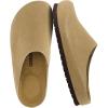 image:imageCUSHIONAIRE Lute Genuine Suede Leather Clogs for Women Indoor and Outdoor  Comfortable Slip On Womens Clogs with Cushioned FootbedSand