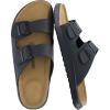 image:imageCUSHIONAIRE Mars Slide Sandals for Men Comfortable Adjustable Double Buckle Mens Sandals with Arch Support Footbed and EVA OutsoleBlack