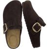 image:imageCUSHIONAIRE Rusty Genuine Leather Clogs for Women Comfortable Slip On Womens Shoes with Adjustable Buckle and Soft Memory FoamChocolate
