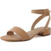 image:imageCUSHIONAIRE Womens Nila one band low block heel sandal Wide Widths AvailableTaupe