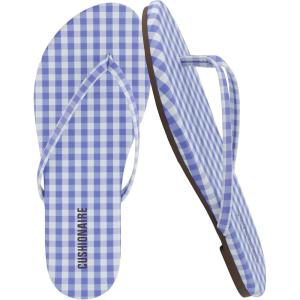image:imageCUSHIONAIRE Cruise Lightweight Womens Flip Flops Comfortable Beach Sandals for Women with Cushioned Footbed amp Flexible Slip On DesignBlue White