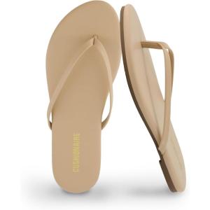 image:imageCUSHIONAIRE Cruise Lightweight Womens Flip Flops Comfortable Beach Sandals for Women with Cushioned Footbed amp Flexible Slip On DesignNude Smooth