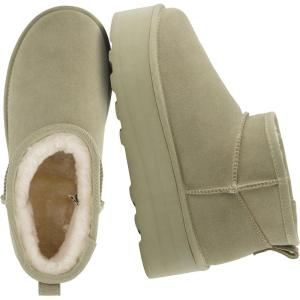 image:imageCUSHIONAIRE Hippy Womens Platform Ankle Boots  Genuine Suede Faux Fur Lining Cozy Winter SlipOn Design Comfortable Footwear with Wide Widths AvailableKhaki