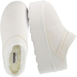 image:imageCUSHIONAIRE Huggy2 Platform Slippers for Women Cozy Genuine Suede SlipOn Ankle Boots for Indoor Outdoor Wear Womens SlippersOffwhite