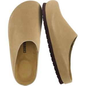 image:imageCUSHIONAIRE Lute Genuine Suede Leather Clogs for Women Indoor and Outdoor  Comfortable Slip On Womens Clogs with Cushioned FootbedSand
