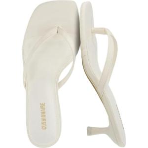 image:imageCUSHIONAIRE Miami Kitten Heels for Women  Dressy Heeled Thong Womens SandalsIvory