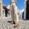image:imageCUSHIONAIRE Guru Platform Sandals Women Footwear  Comfortable Genuine Leather Footbed Studded Chunky Slide Summer Sandals for WomenSuede Taupe
