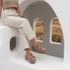 image:imageCUSHIONAIRE Guru Platform Sandals Women Footwear  Comfortable Genuine Leather Footbed Studded Chunky Slide Summer Sandals for WomenSuede Taupe