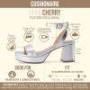image:imageCUSHIONAIRE Womens Cherry platform dress sandal Memory Foam and Wide Widths AvailableSilver