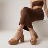 image:imageCUSHIONAIRE Womens Cherry platform dress sandal Memory Foam and Wide Widths AvailableTan
