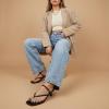 image:imageCUSHIONAIRE Madrid Kitten Heel Square Toe Womens Sandals  Comfortable Dressy Strappy Heels Sandals for Women Wide Widths AvailableBlack