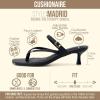 image:imageCUSHIONAIRE Madrid Kitten Heel Square Toe Womens Sandals  Comfortable Dressy Strappy Heels Sandals for Women Wide Widths AvailableBlack