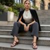image:imageCUSHIONAIRE Madrid Kitten Heel Square Toe Womens Sandals  Comfortable Dressy Strappy Heels Sandals for Women Wide Widths AvailableBurgundy