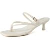 image:imageCUSHIONAIRE Madrid Kitten Heel Square Toe Womens Sandals  Comfortable Dressy Strappy Heels Sandals for Women Wide Widths AvailableCream