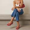 image:imageCUSHIONAIRE Miami Kitten Heels for Women  Dressy Heeled Thong Womens SandalsSmooth Red