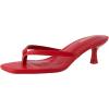 image:imageCUSHIONAIRE Miami Kitten Heels for Women  Dressy Heeled Thong Womens SandalsSmooth Red