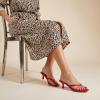 image:imageCUSHIONAIRE Miami Kitten Heels for Women  Dressy Heeled Thong Womens SandalsSmooth Red