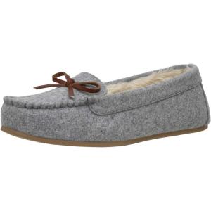 image:imageCushionaire Womens Sabina Moccasin Slipper Memory FoamGrey Wool