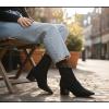 image:imageCUSHIONAIRE Neely Sock Booties for Women Stretch Knit Block Heel Womens Boots with Memory Foam for AllDay Comfort and StyleBlack