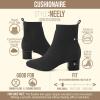 image:imageCUSHIONAIRE Neely Sock Booties for Women Stretch Knit Block Heel Womens Boots with Memory Foam for AllDay Comfort and StyleBlack