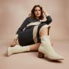 image:imageCUSHIONAIRE Neely Sock Booties for Women Stretch Knit Block Heel Womens Boots with Memory Foam for AllDay Comfort and StyleIvory