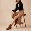 image:imageCUSHIONAIRE Neely Sock Booties for Women Stretch Knit Block Heel Womens Boots with Memory Foam for AllDay Comfort and StyleTan