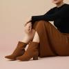 image:imageCUSHIONAIRE Neely Sock Booties for Women Stretch Knit Block Heel Womens Boots with Memory Foam for AllDay Comfort and StyleTan