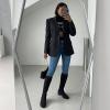 image:imageCUSHIONAIRE Rialto Womens KneeHigh Stretch Boot  SlipOn Tall Shaft Boot with Memory Foam amp Low Block HeelKnit Black