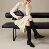 image:imageCUSHIONAIRE Rialto Womens KneeHigh Stretch Boot  SlipOn Tall Shaft Boot with Memory Foam amp Low Block HeelKnit Black