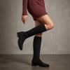 image:imageCUSHIONAIRE Rialto Womens KneeHigh Stretch Boot  SlipOn Tall Shaft Boot with Memory Foam amp Low Block HeelKnit Black