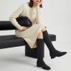 image:imageCUSHIONAIRE Rialto Womens KneeHigh Stretch Boot  SlipOn Tall Shaft Boot with Memory Foam amp Low Block HeelKnit Gray