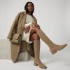 image:imageCUSHIONAIRE Rialto Womens KneeHigh Stretch Boot  SlipOn Tall Shaft Boot with Memory Foam amp Low Block HeelKnit Taupe