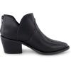 image:imageCUSHIONAIRE Rodeo Cowboy Boots for Women Stylish Short Pointed Toe Western Ankle Boots with Low Block Heel and Back ZipperBlack