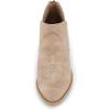 image:imageCUSHIONAIRE Rodeo Cowboy Boots for Women Stylish Short Pointed Toe Western Ankle Boots with Low Block Heel and Back ZipperTan