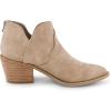 image:imageCUSHIONAIRE Rodeo Cowboy Boots for Women Stylish Short Pointed Toe Western Ankle Boots with Low Block Heel and Back ZipperTan