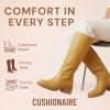 image:imageCUSHIONAIRE Sawyer Genuine Leather Tall Chunky Heel Womens Boots  Pull On Casual Knee High Boots for WomenBanana