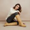 image:imageCUSHIONAIRE Sawyer Genuine Leather Tall Chunky Heel Womens Boots  Pull On Casual Knee High Boots for WomenBanana
