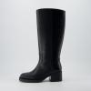 image:imageCUSHIONAIRE Sawyer Tall Chunky Heel Womens Boots  Pull On Casual Knee High Boots for WomenBlack
