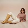 image:imageCUSHIONAIRE Sawyer Tall Chunky Heel Womens Boots  Pull On Casual Knee High Boots for WomenHoney