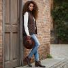 image:imageCUSHIONAIRE Taco Womens Ankle Bootie  Low Heel Ankle Boots for Women with Memory Foam Comfort Side Zipper and Wide Widths AvailableBrown Smooth