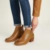 image:imageCUSHIONAIRE Taco Womens Ankle Bootie  Low Heel Ankle Boots for Women with Memory Foam Comfort Side Zipper and Wide Widths AvailableChestnut Smooth