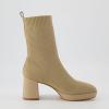 image:imageCUSHIONAIRE Womens Bancroft Stretch platform heel boot Memory Foam Wide Widths AvailableSand