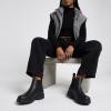 image:imageCUSHIONAIRE Womens Britain Chelsea Boots Soft Vegan Leather NonSlip Sole Memory Foam Back Pull Tab Ankle Boots for Women Wide WidthsBlack Nappa