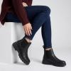 image:imageCUSHIONAIRE Womens Britain Chelsea Boots Soft Vegan Leather NonSlip Sole Memory Foam Back Pull Tab Ankle Boots for Women Wide WidthsBlack Nappa