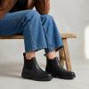 image:imageCUSHIONAIRE Womens Britain Chelsea Boots Soft Vegan Leather NonSlip Sole Memory Foam Back Pull Tab Ankle Boots for Women Wide WidthsBlack Nappa
