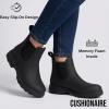 image:imageCUSHIONAIRE Womens Britain Chelsea Boots Soft Vegan Leather NonSlip Sole Memory Foam Back Pull Tab Ankle Boots for Women Wide WidthsBlack Rugged