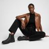 image:imageCUSHIONAIRE Womens Britain Chelsea Boots Soft Vegan Leather NonSlip Sole Memory Foam Back Pull Tab Ankle Boots for Women Wide WidthsBlack Rugged